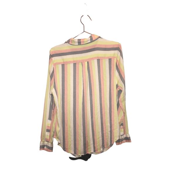 Torrid Multi Stripe Long Sleeve Button Down Shirt size 1 - Picture 3 of 8
